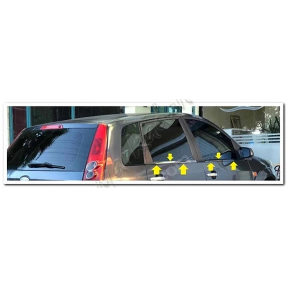 Markadan Ford Fiesta Krom Cam Çıtası 2002-2008 4 Parça Paslanmaz Çelik ürün görseli 1