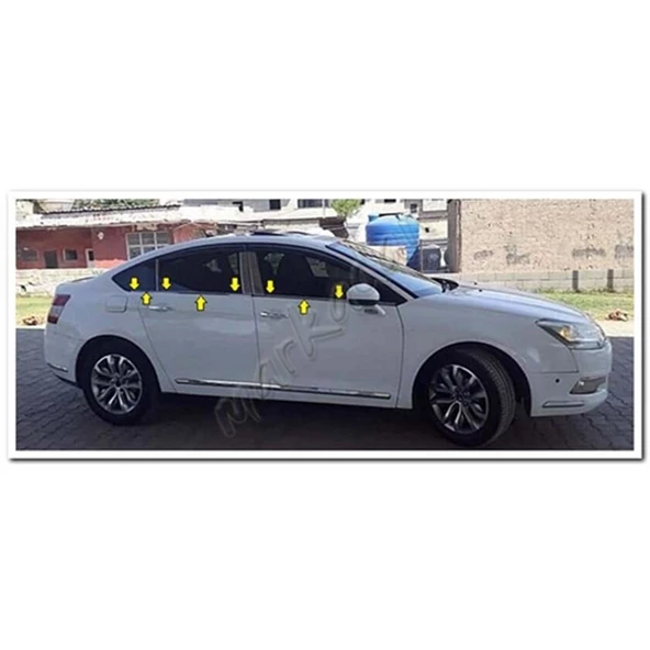 Markadan Citroen C5 Krom Cam Çıtası 2008-2019 6 Parça Paslanmaz Çelik ürün görseli 1