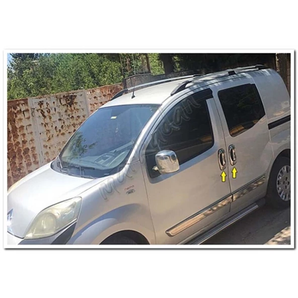 Markadan Citroen Nemo Krom Kapı Kolu 2008 Sonrası 4 Kapı 8 Parça Paslanmaz Çelik - Resim 3