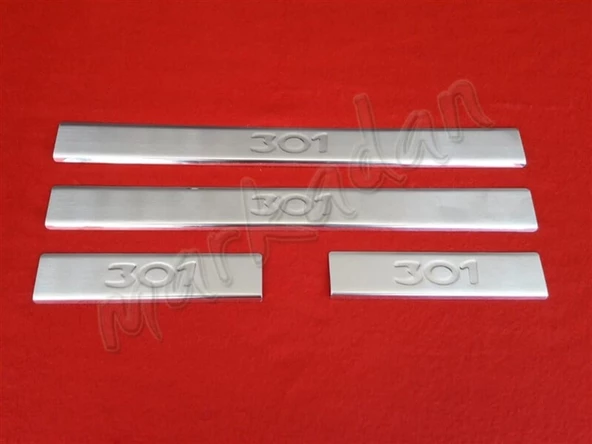 Markadan Peugeot 301 Krom Kapı Eşiği 2012 Sonrası 4 Parça Paslanmaz Çelik ürün görseli 1