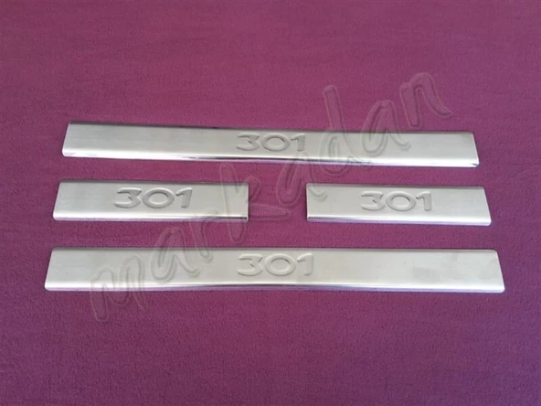 WOC Chrome Peugeot 301 Krom Kapı Eşiği 2012 Sonrası 4 Parça Paslanmaz Çelik ürün görseli 1