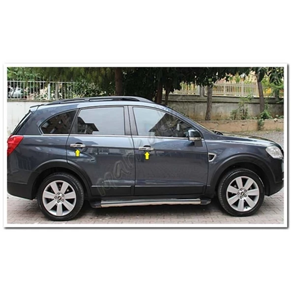 Markadan Chevrolet Captiva Krom Kapı Kolu 2006-2018 4 Kapı Paslanmaz Çelik - Resim 3