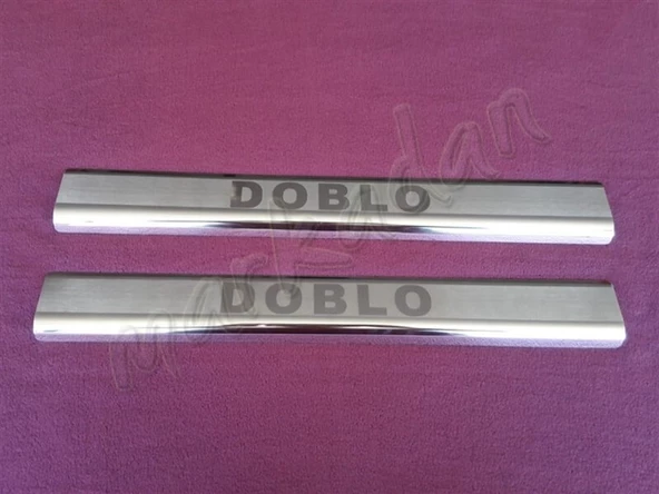 WOC Chrome Fiat Doblo Krom Kapı Eşiği 2000-2012 2 Parça Paslanmaz Çelik ürün görseli 1