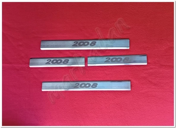 DB Chrome Peugeot 2008 Krom Kapı Eşiği Lazer 2020 Sonrası 4 Parça P.Çelik ürün görseli 1