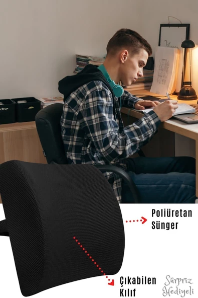 Sırt Yastığı Sırt Minderi Sandalye Yastığı Koltuk Sırt Minderi Ortopedik Minder Bel Minderi ürün görseli 1