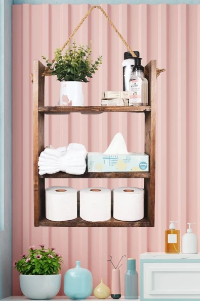 Banyo Rafı Havluluk Tuvalet Kağıtlığı Banyo Rafı Banyo Düzenleyici ürün görseli 1
