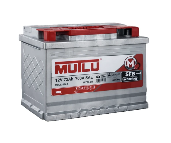 Mutlu SFB Seri 2 12 V 72 Ah 640 EN Akü - 2025 ürün görseli 1