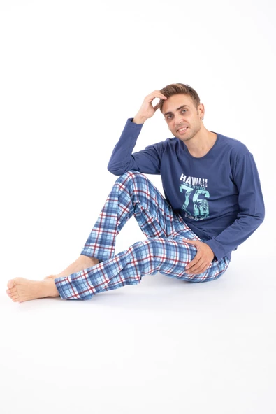 Erkek Baskılı Pijama Takımı Uzun Kollu 2170 ürün görseli 1