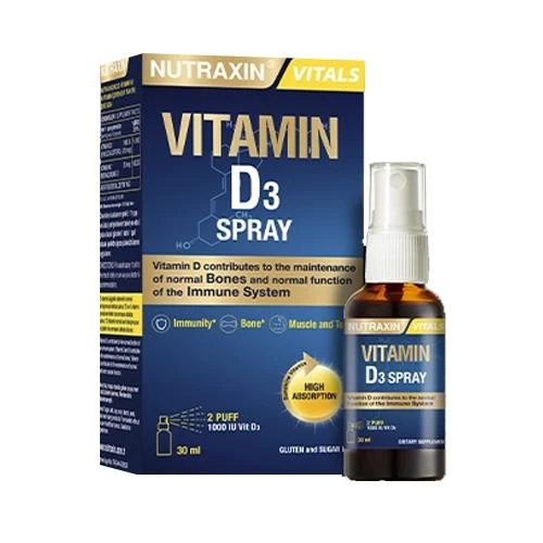 Nutraxin Vitamin D3 1000IU 30ml Sprey ürün görseli 1