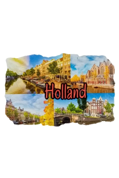 Hollanda Temalı Fresco Magnet - Resim 3