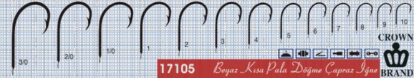 Crown Olta İğnesi 17105 100lü  Standart NO:4 - Resim 2