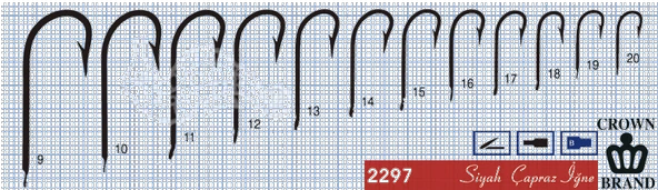 Crown Olta İğnesi 2297 100lü  Standart NO:13 - Resim 2