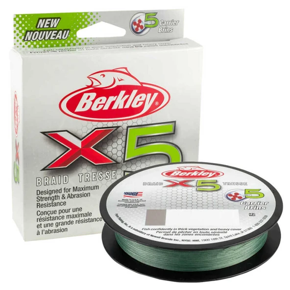 Berkley X5 İp Olta Misinası  LOW-VIS GREEN 0.14MM - 300MT - 6.8KG ürün görseli 1