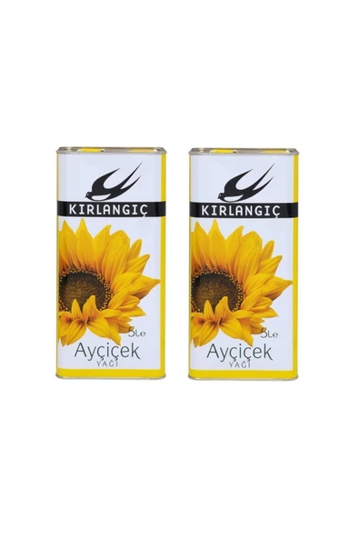 Kırlangıç Ayçiçek Yağı 5 l X 2 Adet Teneke ürün görseli 1