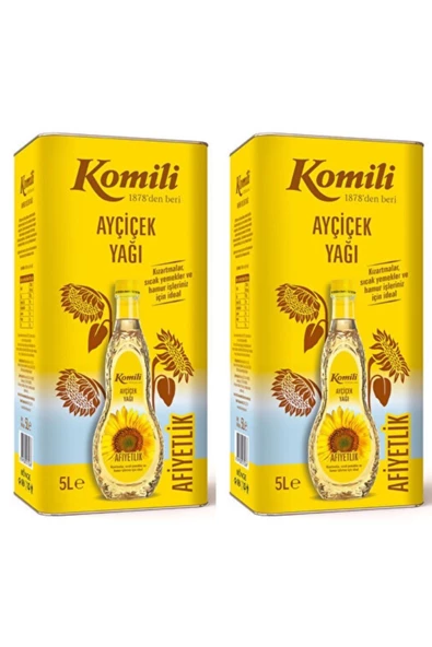 Komili Ayçiçek Yağı 5 lt 2 Adet ürün görseli 1