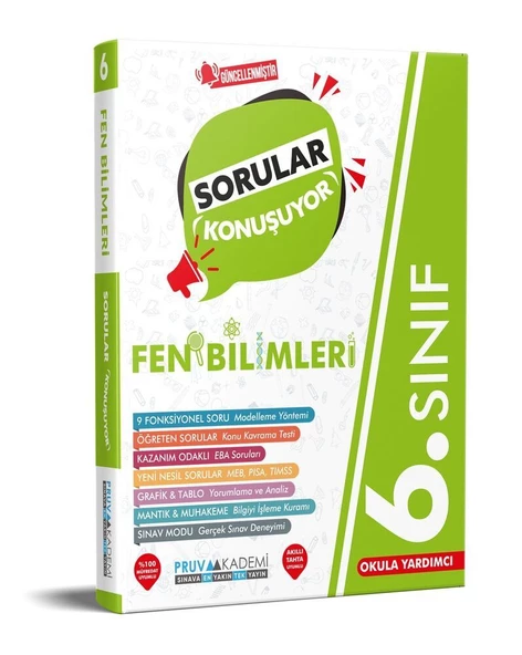 6. Sınıf Fen Bilimleri Sorular Konuşuyor Soru Bankası Pruva Akademi ürün görseli 1