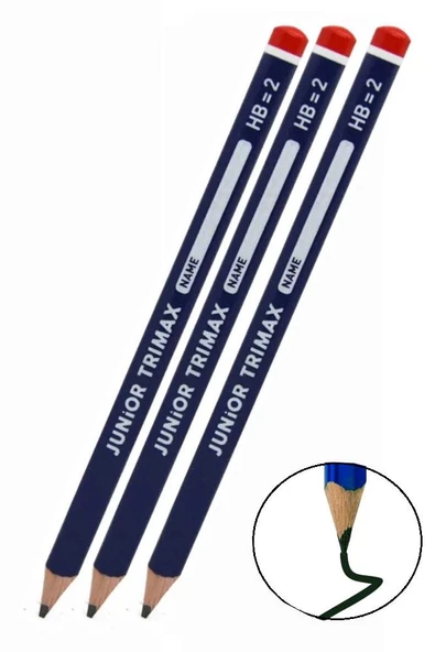 Jumbo Kurşun Kalem 3 Adet Alpino Junior Trimax HB Üçgen Kolay Tutuş Dereceli Kalem Kurşun Kalem ürün görseli 1