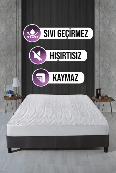 Pamuklu Fitted Sıvı Geçirmez Yatak Alezi  200 x 200 Cm ürün görseli 1