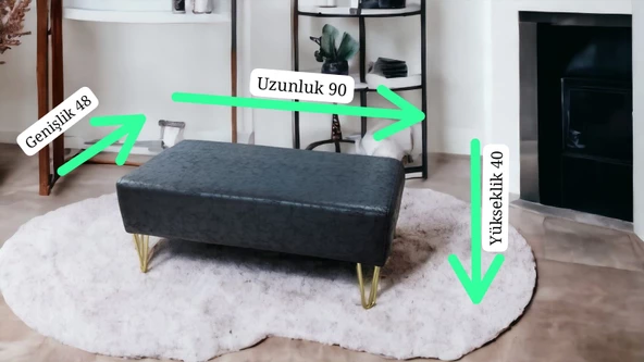 90'lık Mimoza Puf - Resim 2