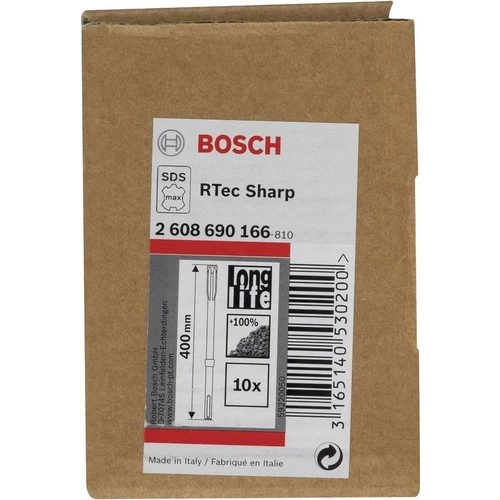 Bosch Yassı Keski SDS-MAX RTEC 400*25mm 10'LU - Resim 2