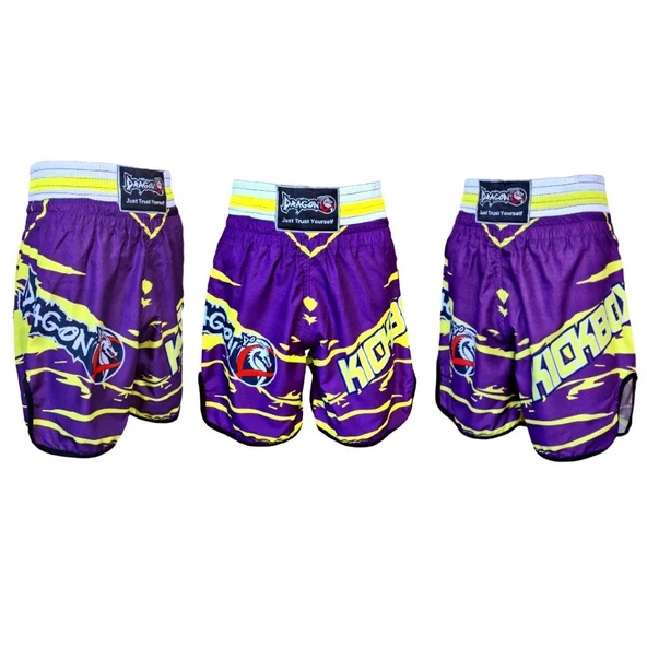 DragonDo KB246 Kick Boks Şortu Kick Boxing Antrenman Şortu Dijital Baskılı Neon Şort ürün görseli 1