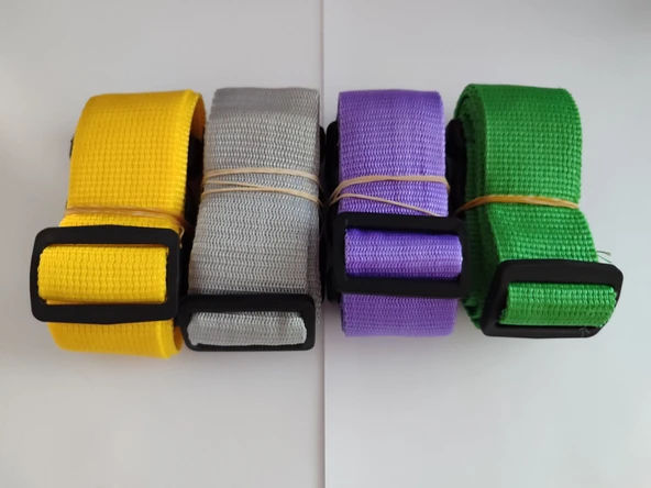 4 Adet Renkli Valiz Kemeri 4 cm - Resim 4