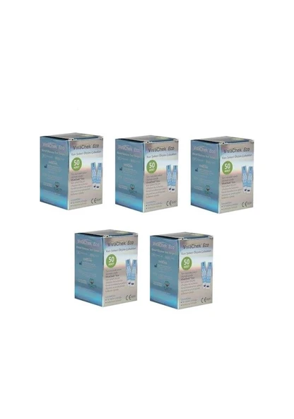 VivaChek Eco 50'li 5 Paket Şeker Ölcüm Çubuğu ürün görseli 1