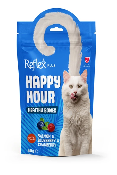 Reflex Happy Hour Somonlu ve Yaban Mersinli Destekleyici Kedi Ödülü 60 Gr ürün görseli 1