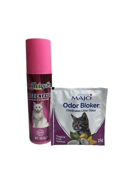 Majo Kedi Tüy Bakım Spreyi artı Kedi Kum Koku Giderici ürün görseli 1