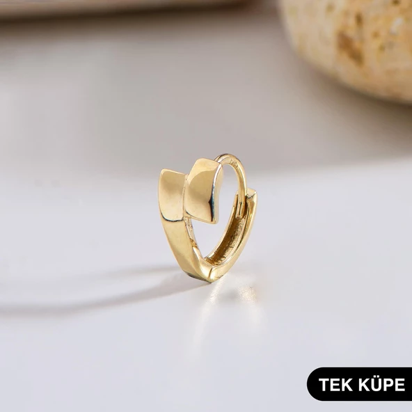 14 Ayar Altın Tek Minik Halka Küpe 0,62 gr ürün görseli 1