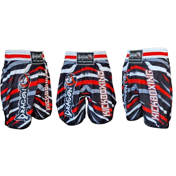 DragonDo KB242 Kick Boks Şortu Kick Boxing Antrenman Şortu Dijital Baskılı Desenli Şort ürün görseli 1
