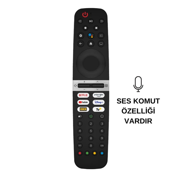 ARÇELİK-BEKO. GR-V2 SES KOMUTLU NETFLIX-PRIME-YTUBE-GOOGLE-BEIN-TV+ LCD LED TV KUMANDASI ürün görseli 1