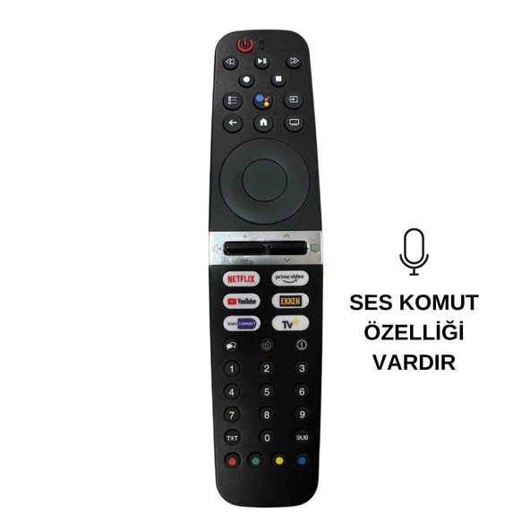 ARÇELİK-BEKO-GRUNDIG GR-V3 SES KOMUTLU NETFLIX-YOUTUBE-BEIN-EXXEN-TV+ LCD LED TV KUMANDASI ürün görseli 1