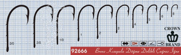 Crown Olta İğnesi 92666 100lü  Standart NO:2 - Resim 2