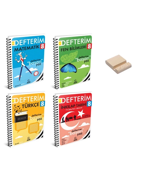 LGS 8. Sınıf Matematik Fen Türkçe ve İnkılap Defterim 4lü Set ürün görseli 1