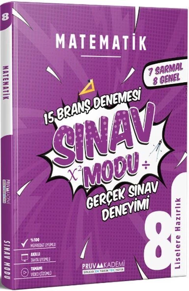8. Sınıf Matematik Branş Denemesi Pruva Akademi ürün görseli 1