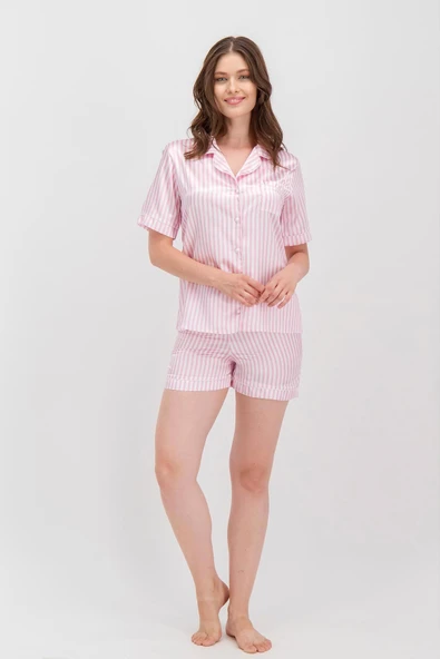Arnetta AR-469-S Şortlu Çizgili Pijama Takımı - Resim 2