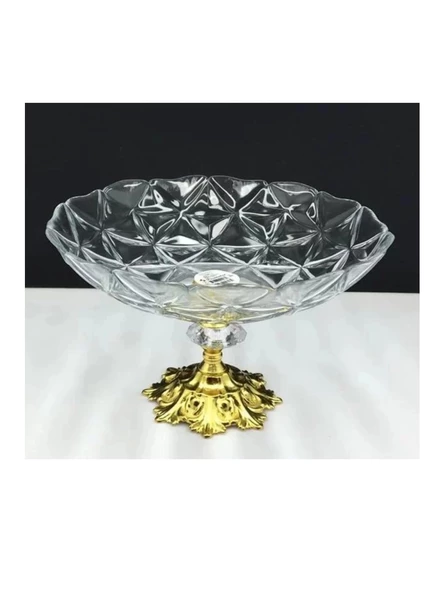 Paşabahçe 10693 Estrella Gold Ayaklı Çukur Tabak ürün görseli 1