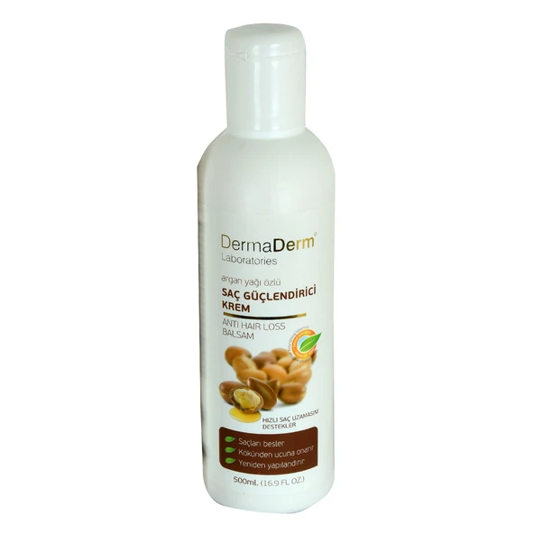 Dermaderm Argan Yağı Özlü Saç Kremi Keratinli (Tuz ve Paraben İçermez) 500 ML ürün görseli 1