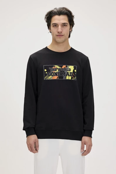 Bad Bear CAEN CREWNECK / NIGHT Siyah Erkek Sweat/Sweatshirt ürün görseli 1