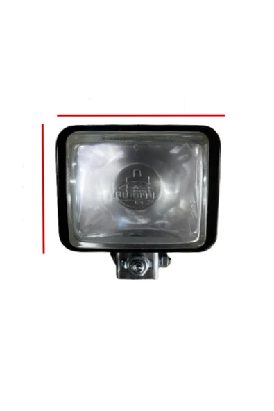 OEM SİS LAMBASI MİNİ KARE DÜZ CAM SİYAH AMPUL HEDİYELİ ürün görseli 1
