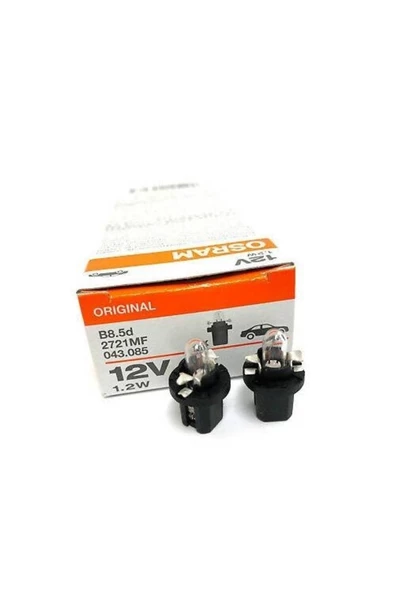 10 Adet 12v T5 1.2w Dipsiz Gösterge Ampulü Duylu 2721mf ürün görseli 1
