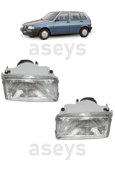 AYFAR Fiat Uno Ön Sağ Ve Sol Far Ikili Takım Halinde Uno Far (2 ADET AMPULLÜ) ürün görseli 1