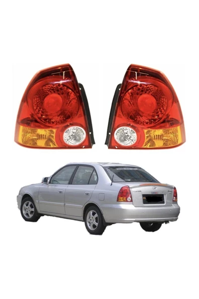 FESAN Hyundai Accent Admire Sağ Ve Sol Stop Lambası Takımı 2003--2005 ürün görseli 1