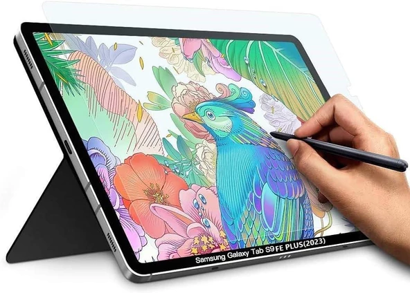 Samsung Galaxy Tab S9 FE Plus 12.4 Inç SM-X610 İle Uyumlu Paper like(Kağıt Hissi) MAT 9H Nano Ekran Koruyucu ürün görseli 1
