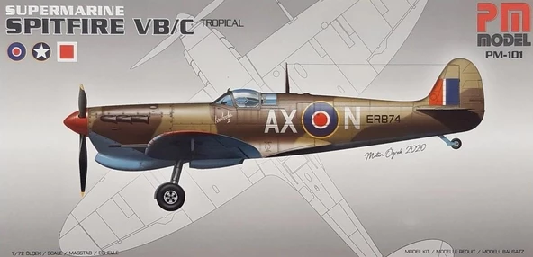 Supermarine Spitfire VB/C Savaş Uçağı Pm Model Demonte Plastik Maketi ürün görseli 1
