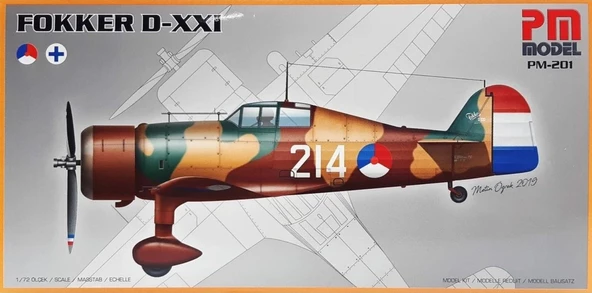 Fokker D-XXI PM Model Demonte Plastik Uçak Maket Kiti ürün görseli 1