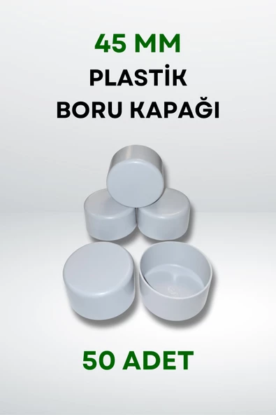 Plastik Boru Kapağı 45 MM (50 Adet) - Resim 2