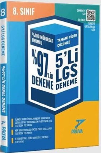 8. Sınıf LGS 5 li Genel Deneme Pruva Akademi ürün görseli 1