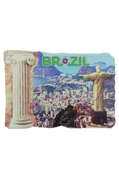 Brezilya Temalı Sütun Magnet - Resim 3